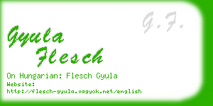 gyula flesch business card